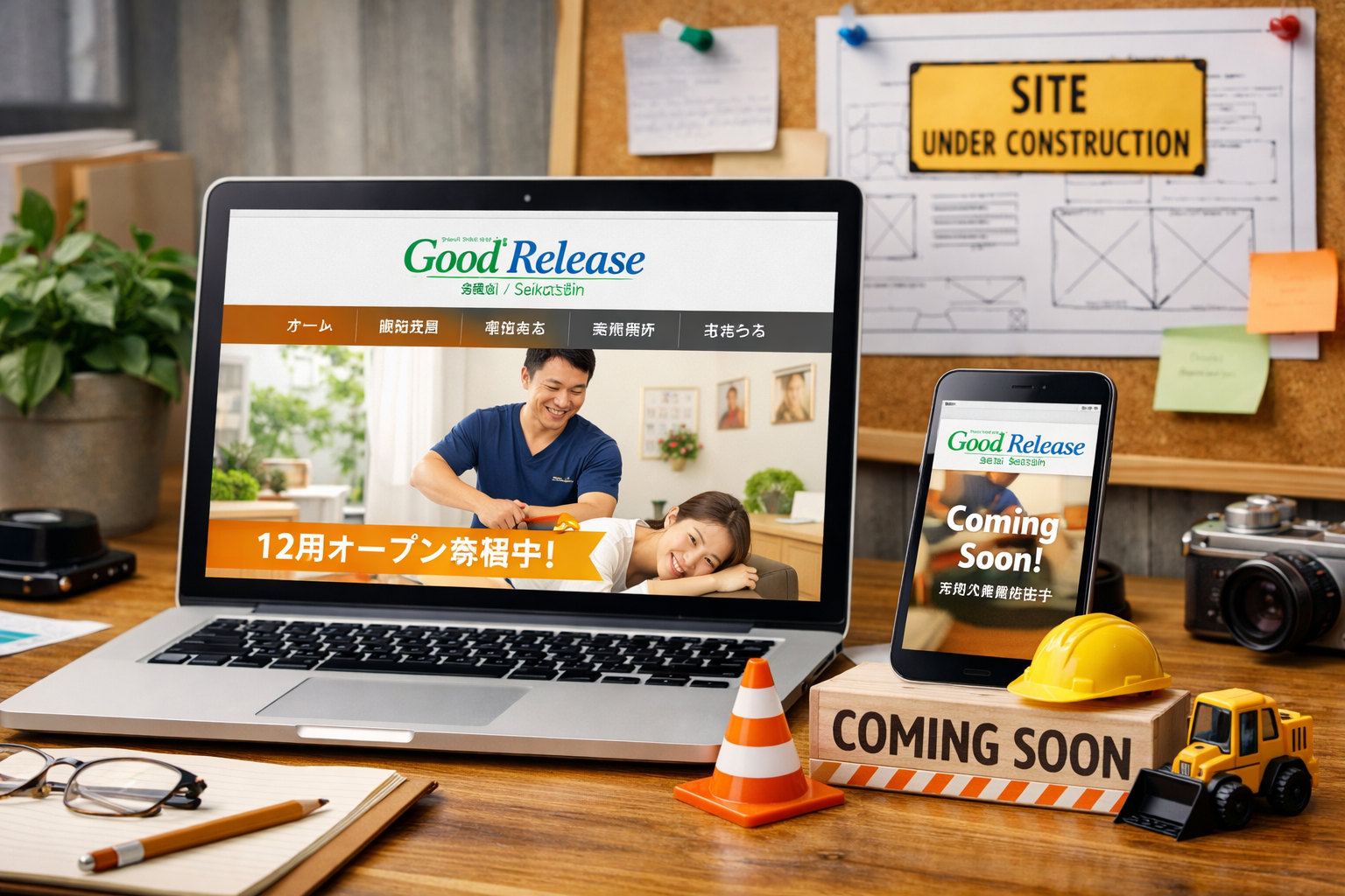 Good Release公式サイト制作開始のお知らせ｜グッドリリース整体院